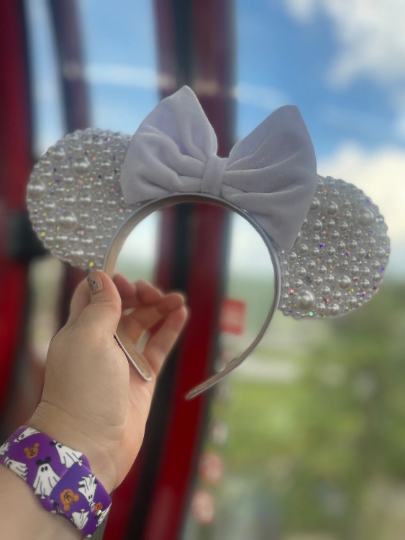 Custom Pearl Minnie Mouse Bridal Ears