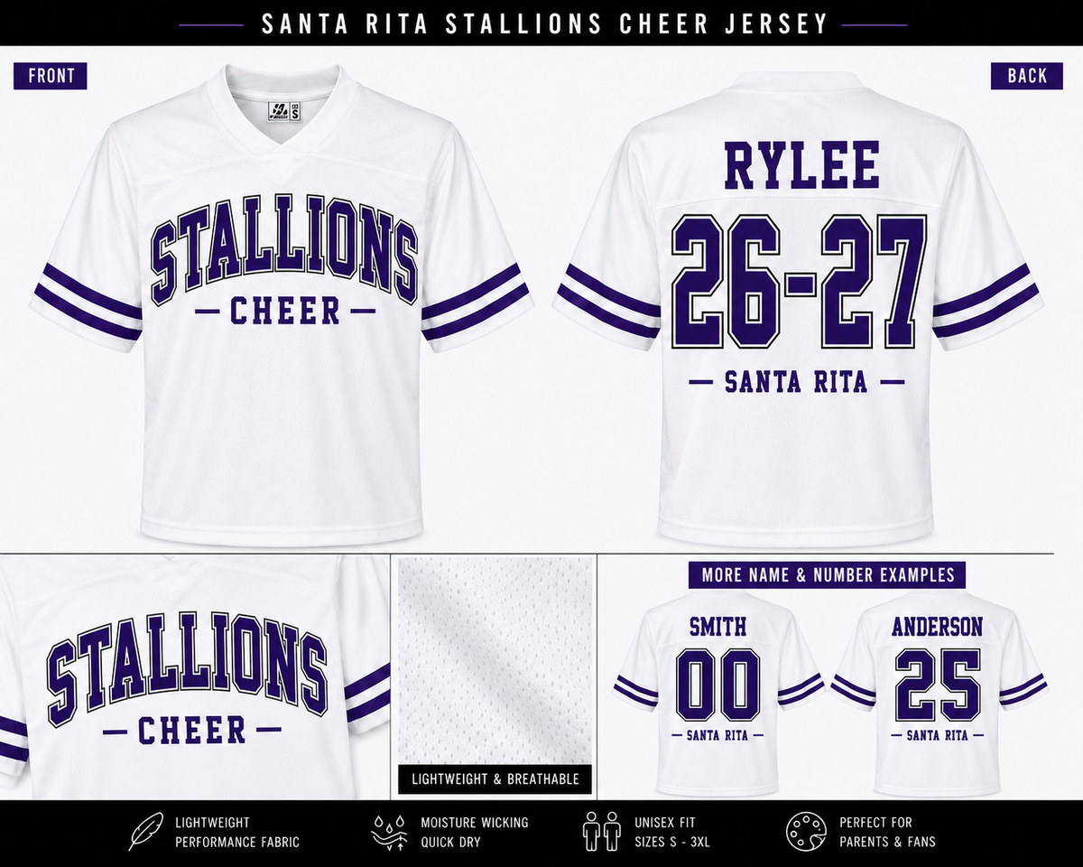Stallions Custom Cheer Spirit Jersey